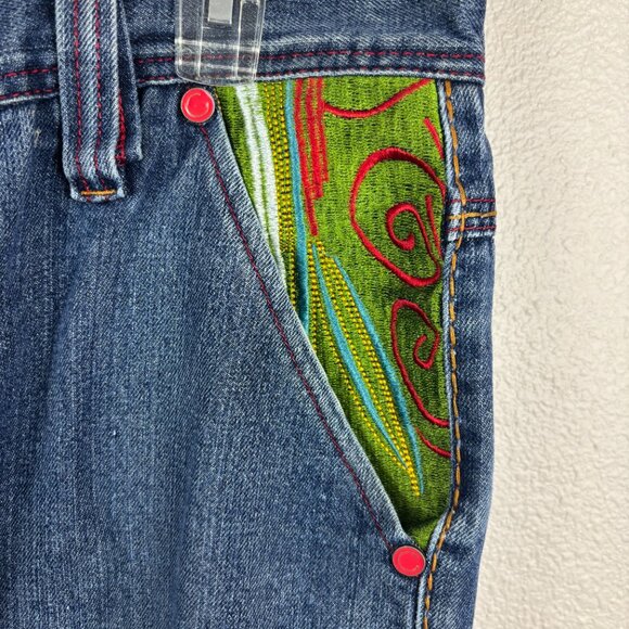 Vintage Coogi Australia Blue Denim Embroidered Pockets Straight Leg Jeans 36x34 - Picture 5 of 10